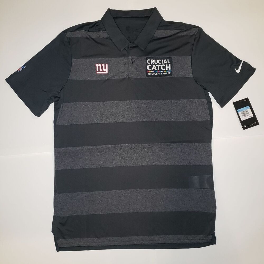Nike NFL NY Giants Crucial Catch Intercept Cancer Polo Men's Medium AR6804-060